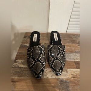 Steve Madden Snake Print Mules